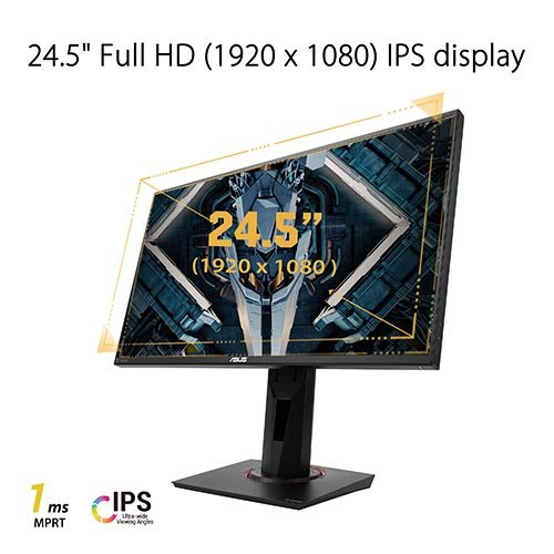 ASUS Tuf Gaming VG259QR 25 Inch Gaming Monitor (Adaptive Sync, 1ms Response Time, 165Hz, Frameless, FHD IPS Panel)