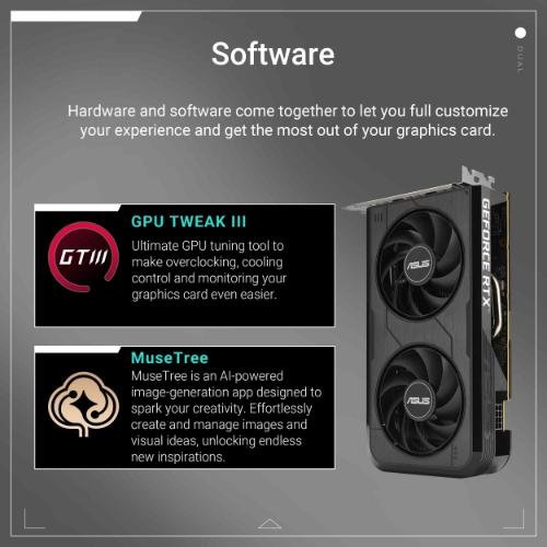 ASUS Dual GeForce RTX 5050 8GB GDDR6 OC Edition Graphic Card DUAL-RTX5050-O8G 7 ASUS Dual GeForce RTX 5050 8GB GDDR6 OC Edition Graphic Card DUAL-RTX5050-O8G