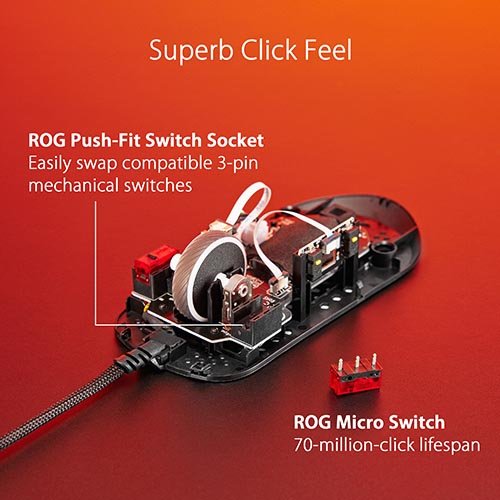 ASUS ROG Strix Impact III Gaming Mouse (Black)