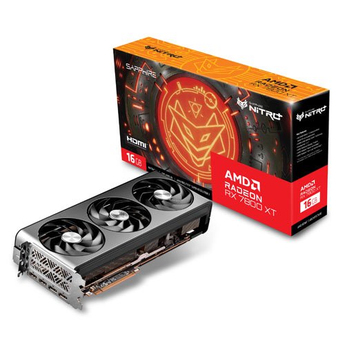 Sapphire NITRO  AMD Radeon RX 7800 XT 16GB Graphic Card 11300-01-20G