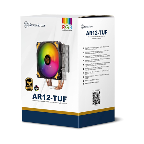 SilverStone AR12-TUF 120mm ARGB Tower CPU Air Cooler