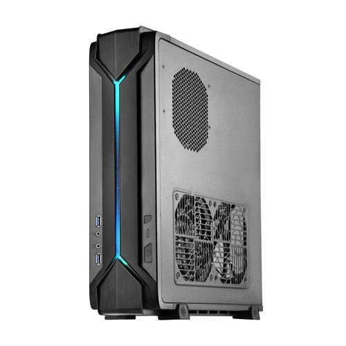 SilverStone Slim Mini-ITX Case with RGB Light Strip RVZ03B-ARGB