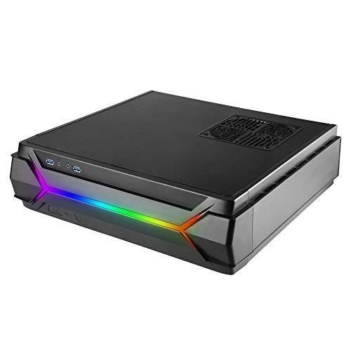 SilverStone Slim Mini-ITX Case with RGB Light Strip RVZ03B-ARGB