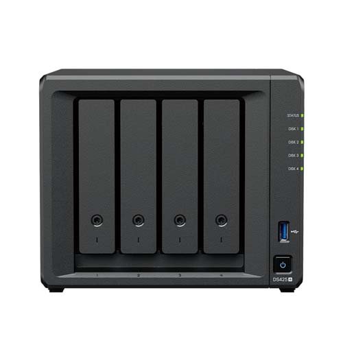 Synology DiskStation DS425  Compact 4 Bay NAS Network Attached Storage Enclosure - Black