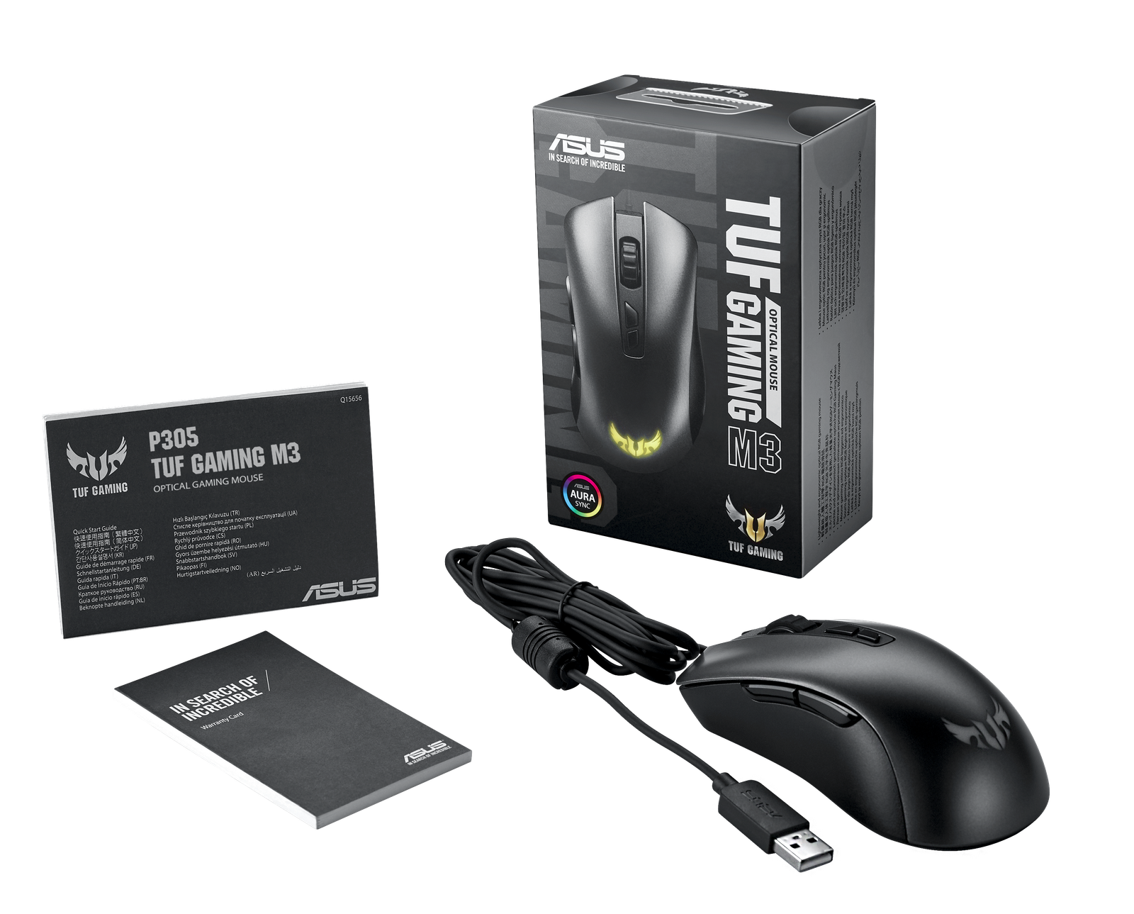 ASUS TUF Gaming M3 Ergonomic Wired RGB Gaming Mouse