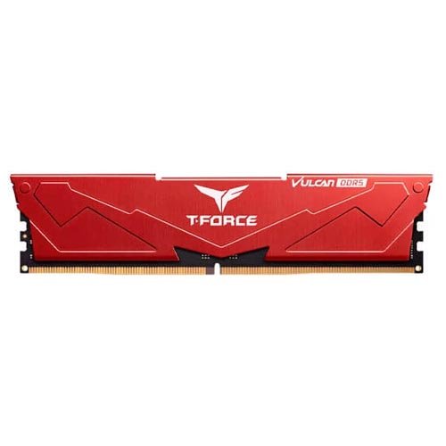 TeamGroup T-Force Vulcan 32GB (32GBx1) DDR5 6000MHz Desktop Ram (Red) FLRD532G6000HC38A01