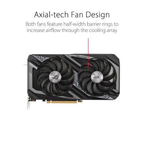 ASUS ROG STRIX Radeon RX 6600 XT 8GB GDDR6 PCI Express 4.0 CrossFireX Support ATX Video Card ROG-STRIX-RX6600XT-O8G-Gaming