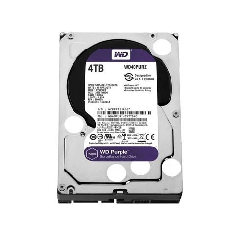 WESTERN DIGITAL PURPLE 4TB 5400 RPM SURVEILLANCE DESKTOP HARD DRIVE WD43PURZ