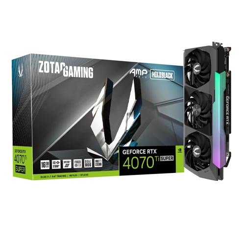 ZOTAC GAMING GeForce RTX 4070 Ti SUPER AMP HOLO 16GB GDDR6X Graphic Card ZT-D40730F-10P