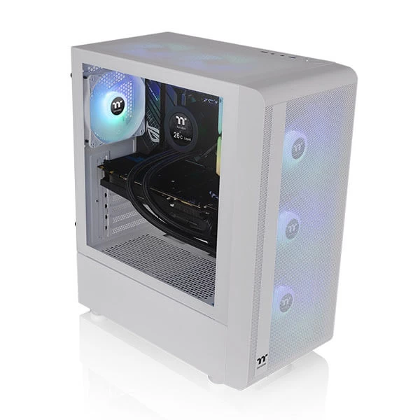 Thermaltake S200 TG ARGB Snow (ATX) Mid Tower Cabinet (White) CA-1X2-00M6WN-00