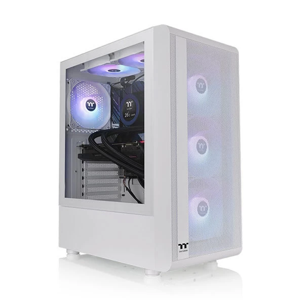Thermaltake S200 TG ARGB Snow (ATX) Mid Tower Cabinet (White) CA-1X2-00M6WN-00