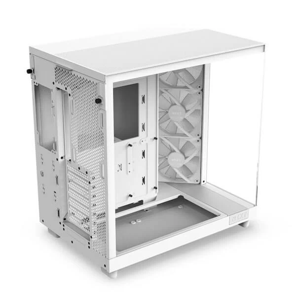 NZXT H6 Flow RBG ATX Mid Tower Cabinet Matte White CC-H61FW-R1