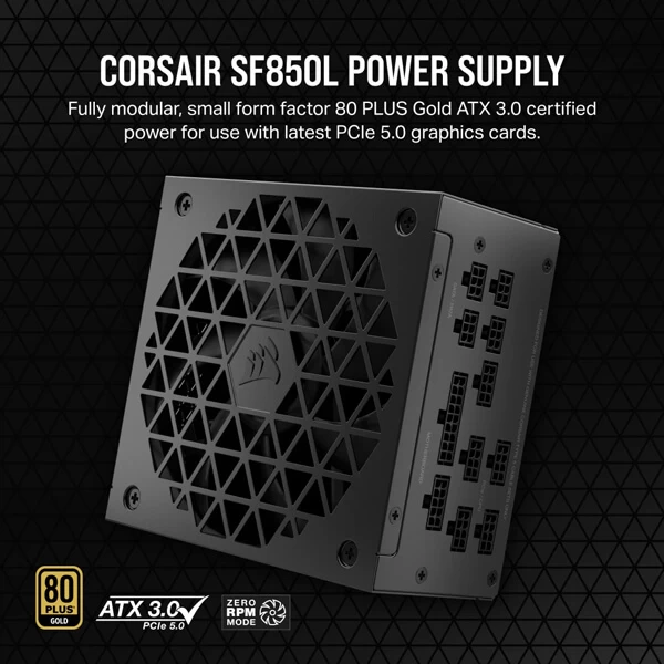 Corsair SF850L SFX 850 Watt ATX 3.0 80 Plus Gold SMPS CP-9020245-IN