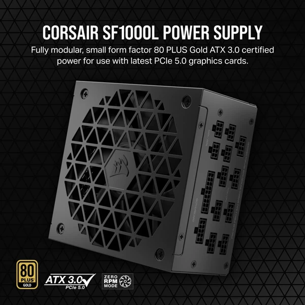 Corsair SF1000L SFX 1000 Watt ATX 3.0 80 Plus Gold SMPS CP-9020246-IN