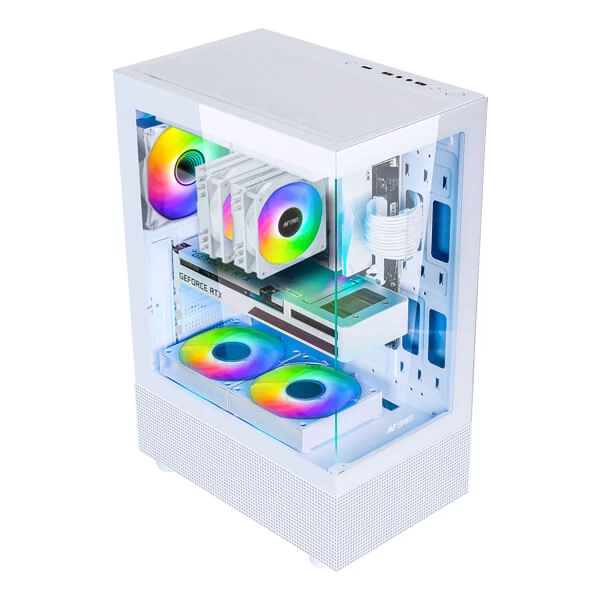 Ant Esports Crystal X2 ARGB (ATX) Mid Tower Cabinet (White) CRYSTAL-X2-ARGB-WHITE