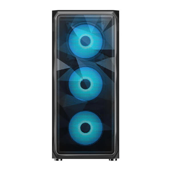 Ant Esports ICE-112 Auto RGB (ATX) Mid Tower Cabinet (Black) ICE-112-BLACK