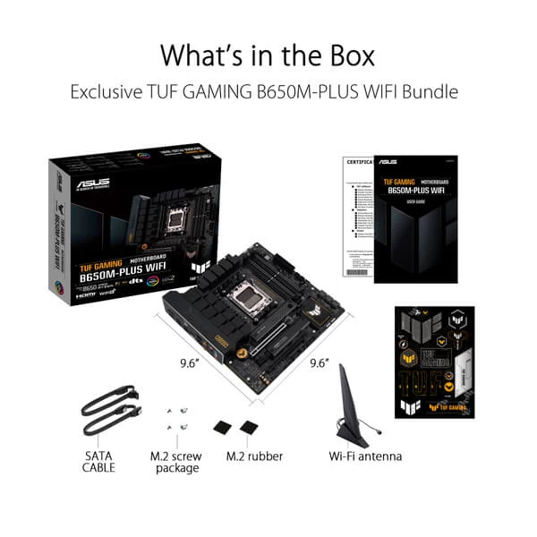 ASUS TUF GAMING B650M-PLUS WIFI AMD Ryzen AM5 Micro-ATX B650 Motherboard