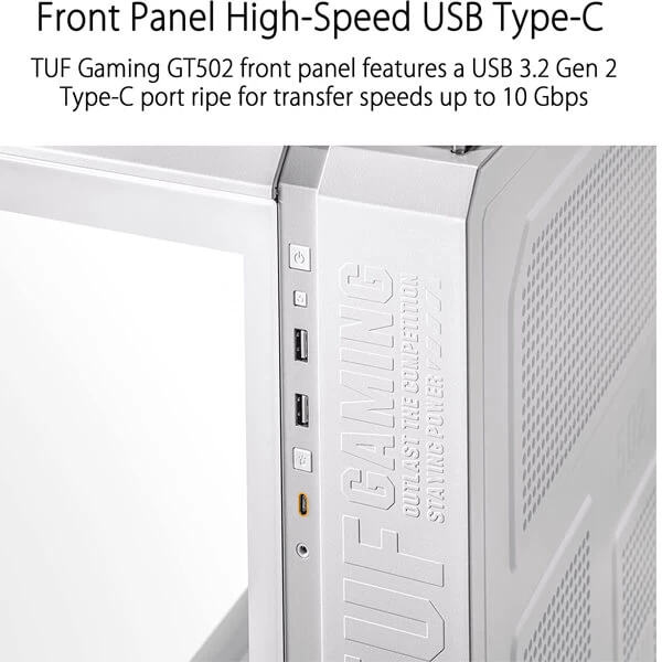 Asus TUF Gaming GT502 (ATX) Mid Tower Cabinet White TUF-GAMING-GT502-WHITE