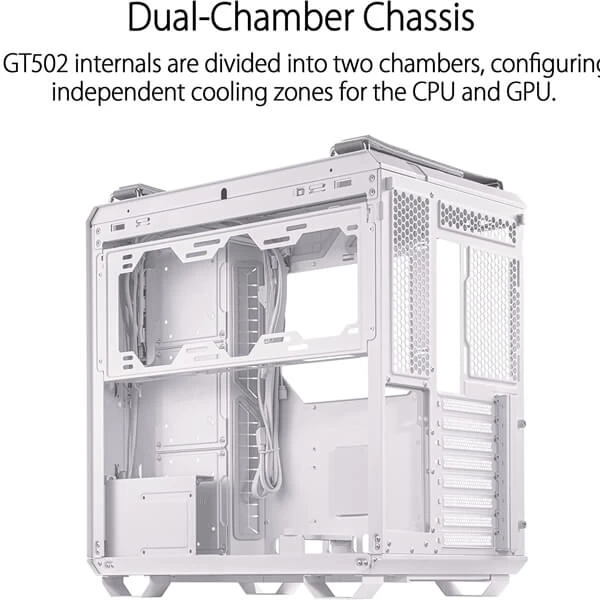 Asus TUF Gaming GT502 (ATX) Mid Tower Cabinet White TUF-GAMING-GT502-WHITE