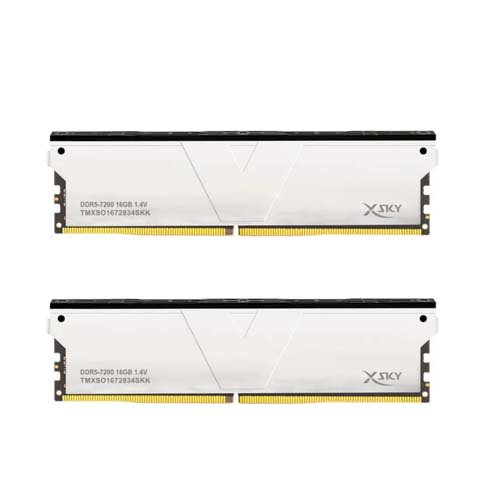 V-COLOR Manta XSky 64GB ( 32GB x 2 ) 7200MHz DDR5 RAM memory Silver TMXSO1672834SKK