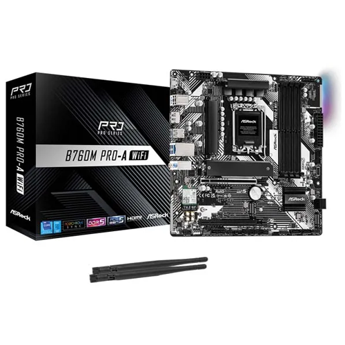 ASRock B760M Pro-A WiFi LGA 1700 DDR5 mATX Intel Motherboard