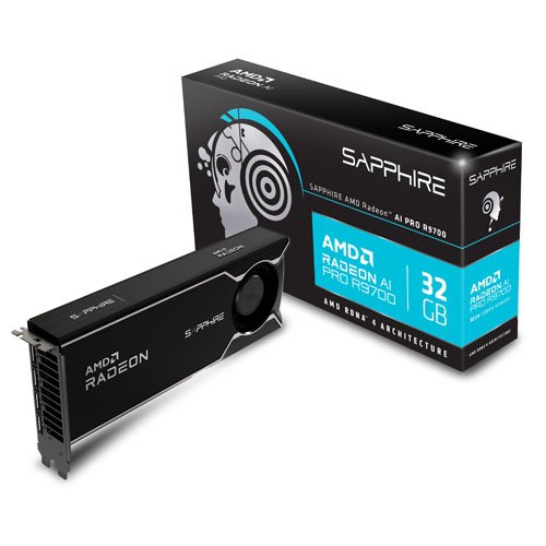Sapphire AMD Radeon AI Pro R9700 32GB Graphic Card 32358-01-20G