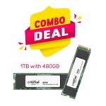 Crucial E100 1TB with 480GB Gen4 M.2 NVMe Internal SSD Combo