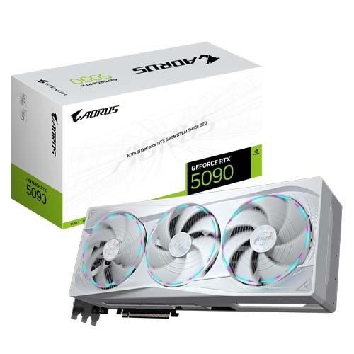 Gigabyte AORUS GeForce RTX 5090 STEALTH ICE 32GB GDDR7 Graphics Card GV-N5090AORUSST ICE-32GD