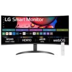 LG 34SR60QC 34 inch WQHD (3440×1440) Curved (1800R) UltraWide Smart Monitor Black
