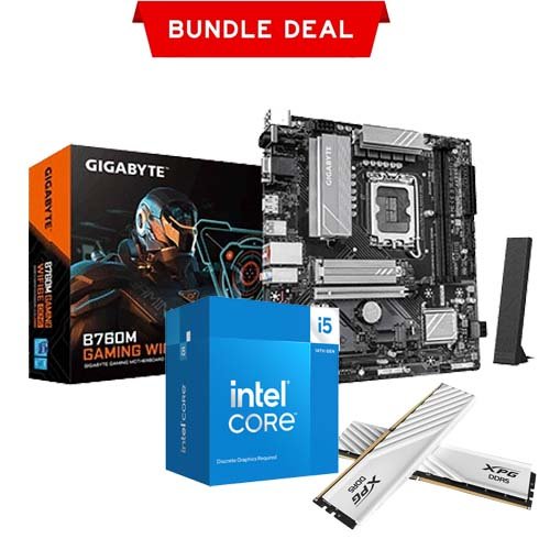 PowerCore i5 Performance Kit Intel Core i5-14400 Processor Bundle with GIGABYTE B760M Gaming WIFI6E, 16GB DDR5 RAM