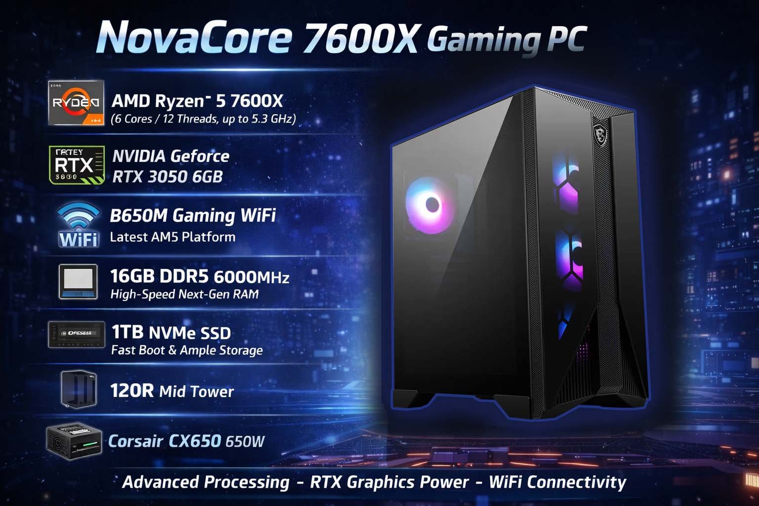 Prime NovaCore 7600X Gaming PC-1