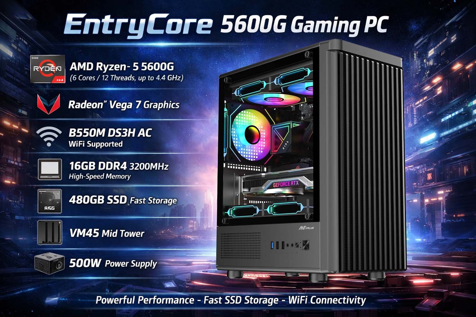 PrimeCore EntryCore 5600G Gaming PC-1