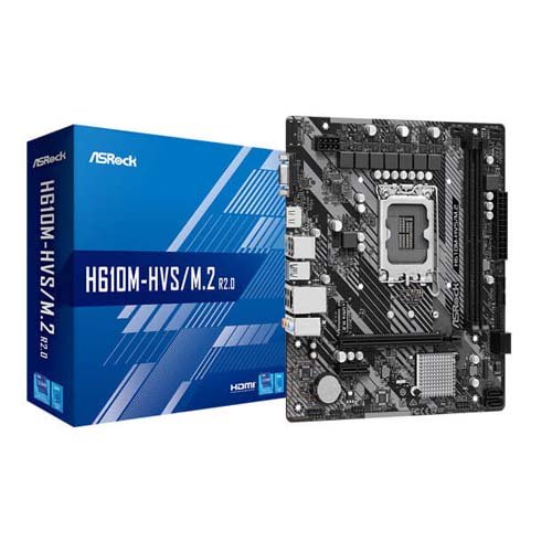 ASRock H610M-HVS-M.2 R2.0 DDR4 M-ATX Motherboard