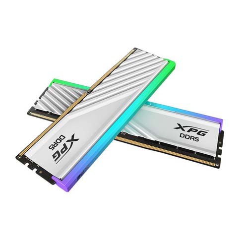 Adata XPG Lancer Blade RGB White 64GB (32GBx2) 6000MHz CL30 DDR5 RAM AX5U6000C3032G-DTLABRWH