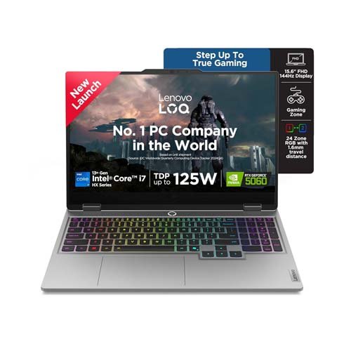 Lenovo LOQ 15 15.6 Inch Intel i7-13700HX 16GB RAM 1TB SSD RTX5060 GPU Gaming Laptop 83JE00U4IN