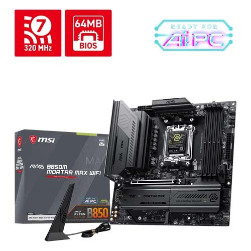 MSI MAG B850M Mortar Max WIFI M-ATX Motherboard