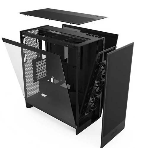 NZXT H7 Flow Mid Tower ATX Airflow Cabinet Matte Black CM-H72FB-01-2