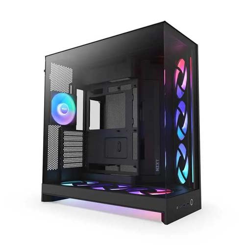 NZXT H9 Flow RGB+ Plus ATX Mid Tower Cabinet Black CM-H92FB-P1