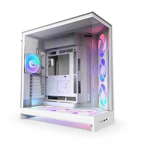 NZXT H9 Flow RGB+ plus ATX Mid Tower Cabinet White CM-H92FW-P1