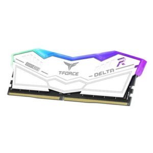 TeamGroup T-Force Delta RGB 16GB (16GBx1) DDR5 6000MHz Desktop RAM (White) FF4D516G6000HC38A01
