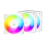 Arctic P12 Pro Reverse ARGB 120mm Triple Pack White Cabinet Fan ACFAN00334A