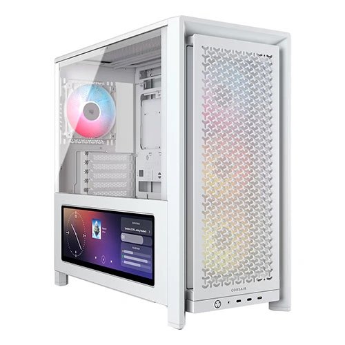 Corsair Frame 4000D LCD RS ARGB White Premium E-ATX Mid Tower Case CC-9011327-WW