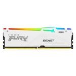 Kingston Fury Beast RGB 16GB (16GBx1) DDR5 6000MHz Desktop RAM White KF560C36BWE2A-16