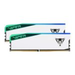 Patriot Viper Elite 5 RGB White 32GB (16GBx2) 6000MHz CL30 DDR5 Memory PVER532G60C30KW