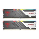 Patriot Viper Venom RGB DDR5 64GB (32GBx 2) 6000MHz CL30 Memory PVVR564G600C30K