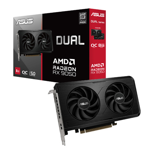 ASUS Dual Radeon RX 9050 8GB GDDR6 OC Edition Graphic Card DUAL-RX9050-O8G