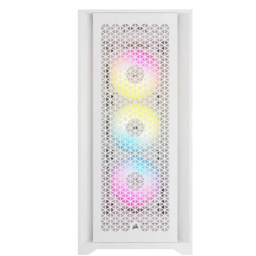 Corsair iCUE 5000D RGB AIRFLOW Mid-Tower Case True White 3x AF120 RGB ELITE CC-9011243-WW-2