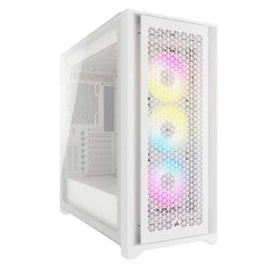 Corsair iCUE 5000D RGB AIRFLOW Mid-Tower Case True White  3x AF120 RGB ELITE CC-9011243-WW