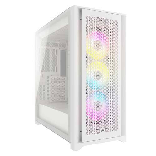 Corsair iCUE 5000D RGB AIRFLOW Mid-Tower Case True White 3x AF120 RGB ELITE CC-9011243-WW