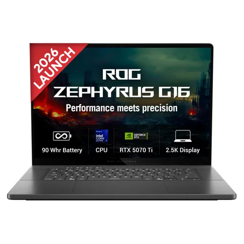 ASUS ROG Zephyrus G16 16 inch INTEL Ultra 9 386H RTX5070Ti 12GB GPU DDR5 32GB RAM 2TB SSD Gaming Laptop GU606AR-TB039WS